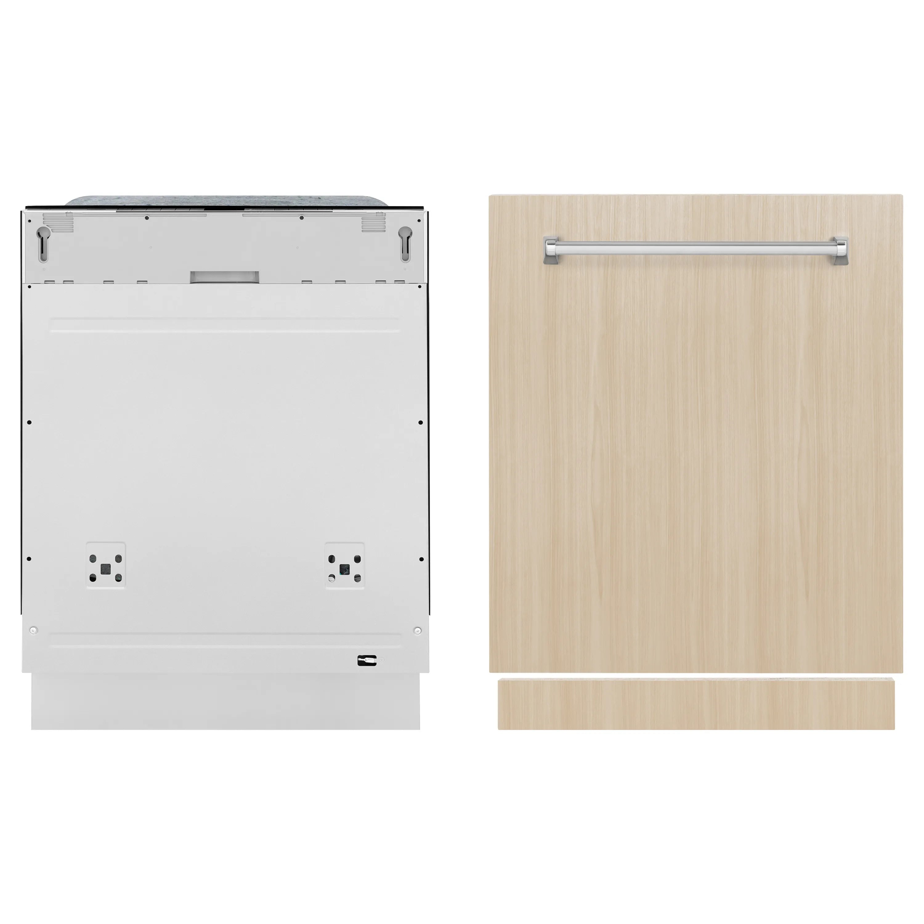 Dishwasher custom panel ready mounting frame with example wood panel