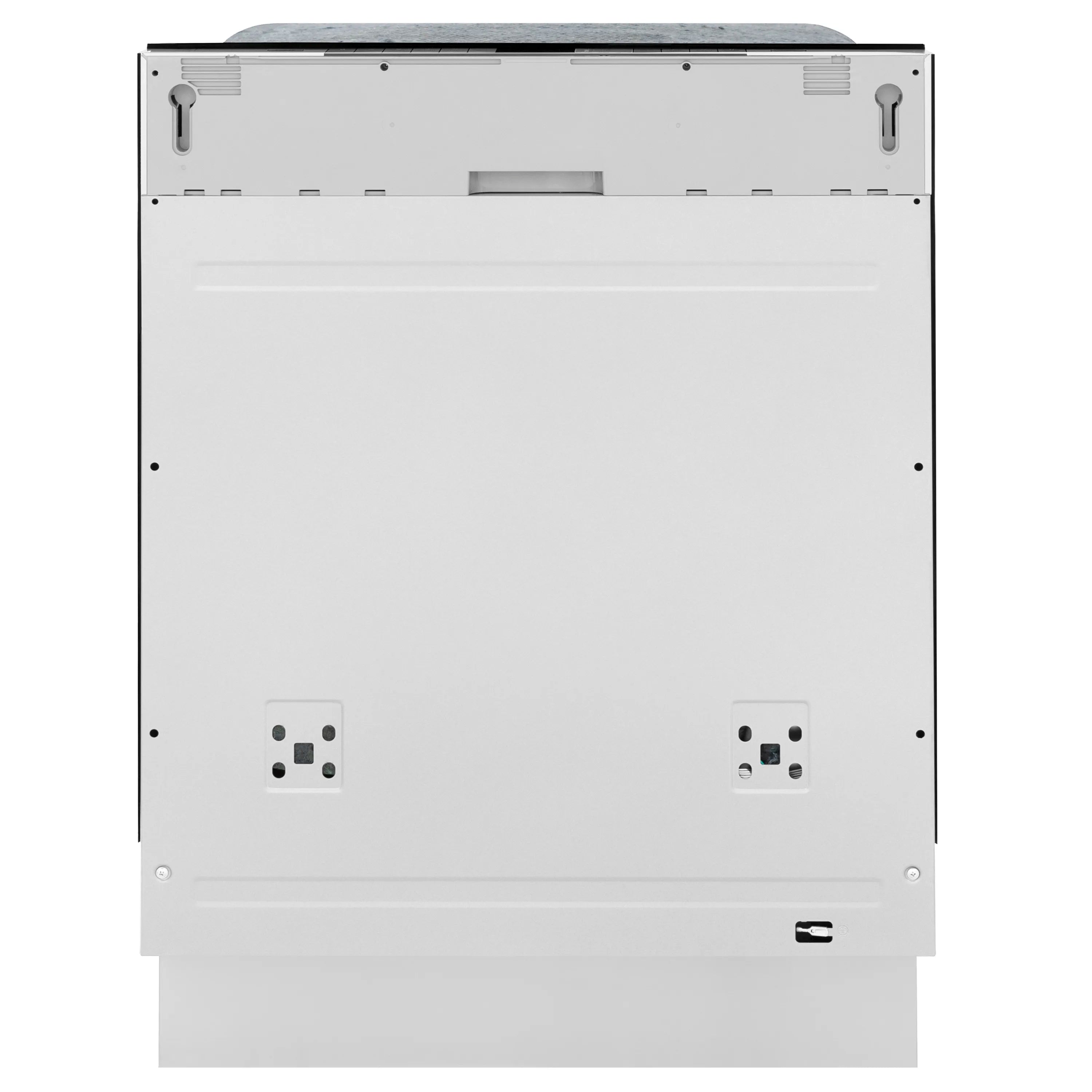 Custom panel ready dishwasher exterior back plate with mounting points