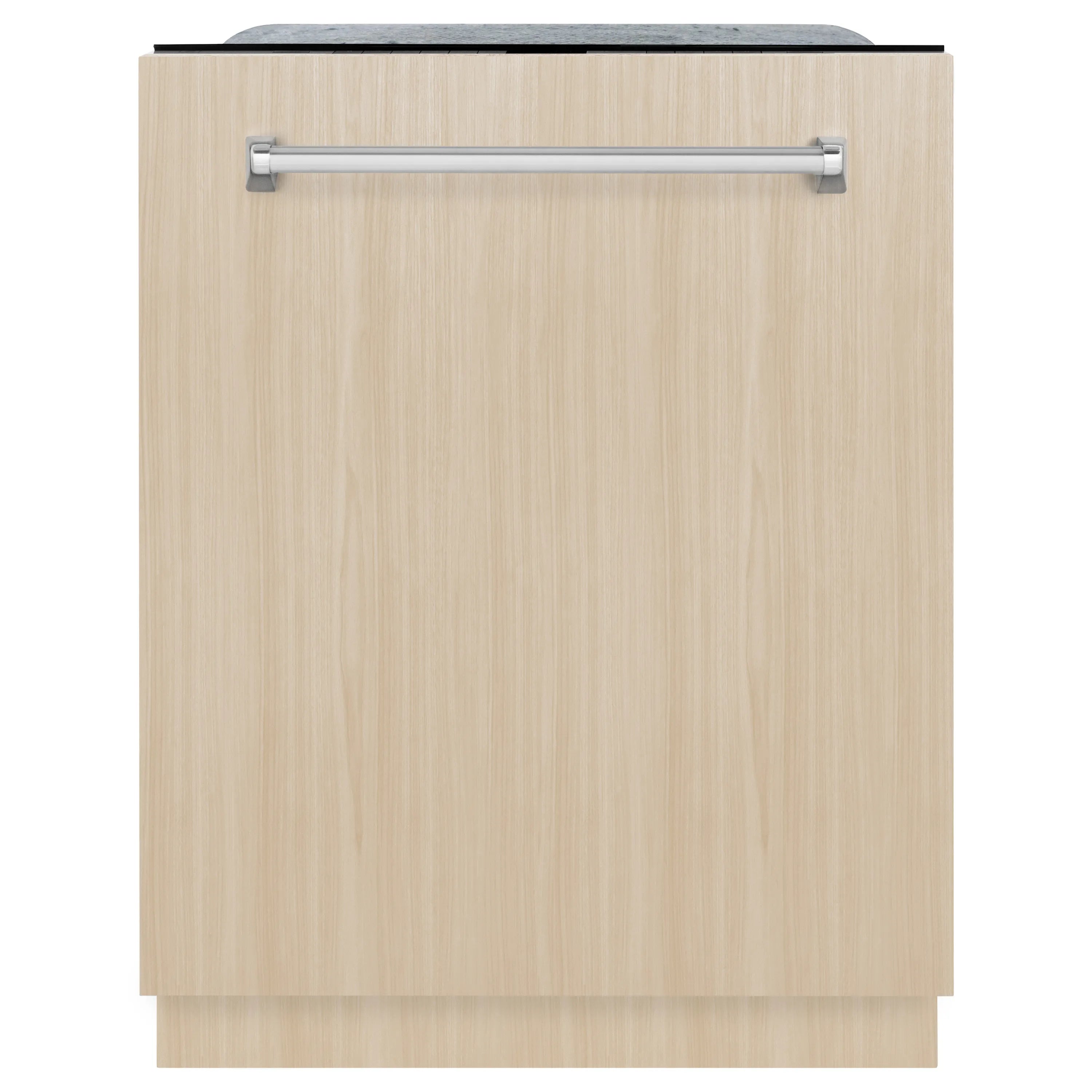 24-inch dishwasher custom panel ready with light wood front panel