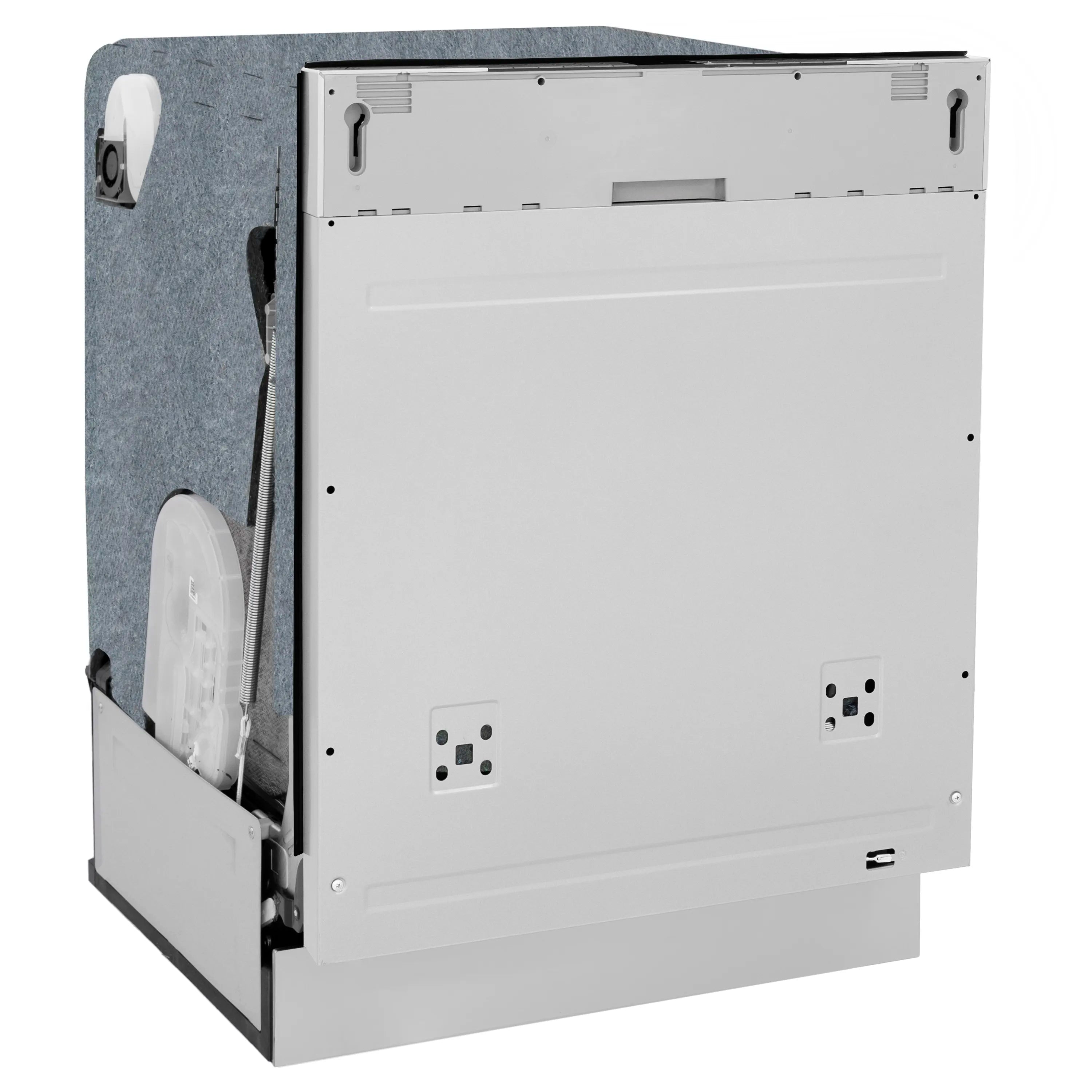 24-inch dishwasher exterior back panel with access ports and wiring openings