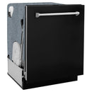 ZLINE 24-Inch Monument Series 3rd Rack Top Touch Control Dishwasher in Black Matte with Stainless Steel Tub, 45dBa (DWMT-BLM-24)