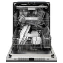 ZLINE 24-Inch Monument Series 3rd Rack Top Touch Control Dishwasher in Black Matte with Stainless Steel Tub, 45dBa (DWMT-BLM-24)