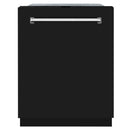 ZLINE 24-Inch Monument Series 3rd Rack Top Touch Control Dishwasher in Black Matte with Stainless Steel Tub, 45dBa (DWMT-BLM-24)