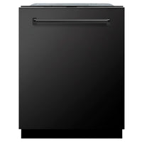 ZLINE 24-Inch Monument Series 3rd Rack Top Touch Control Dishwasher in Black Stainless Steel with Stainless Steel Tub, 45dBa (DWMT-BS-24)