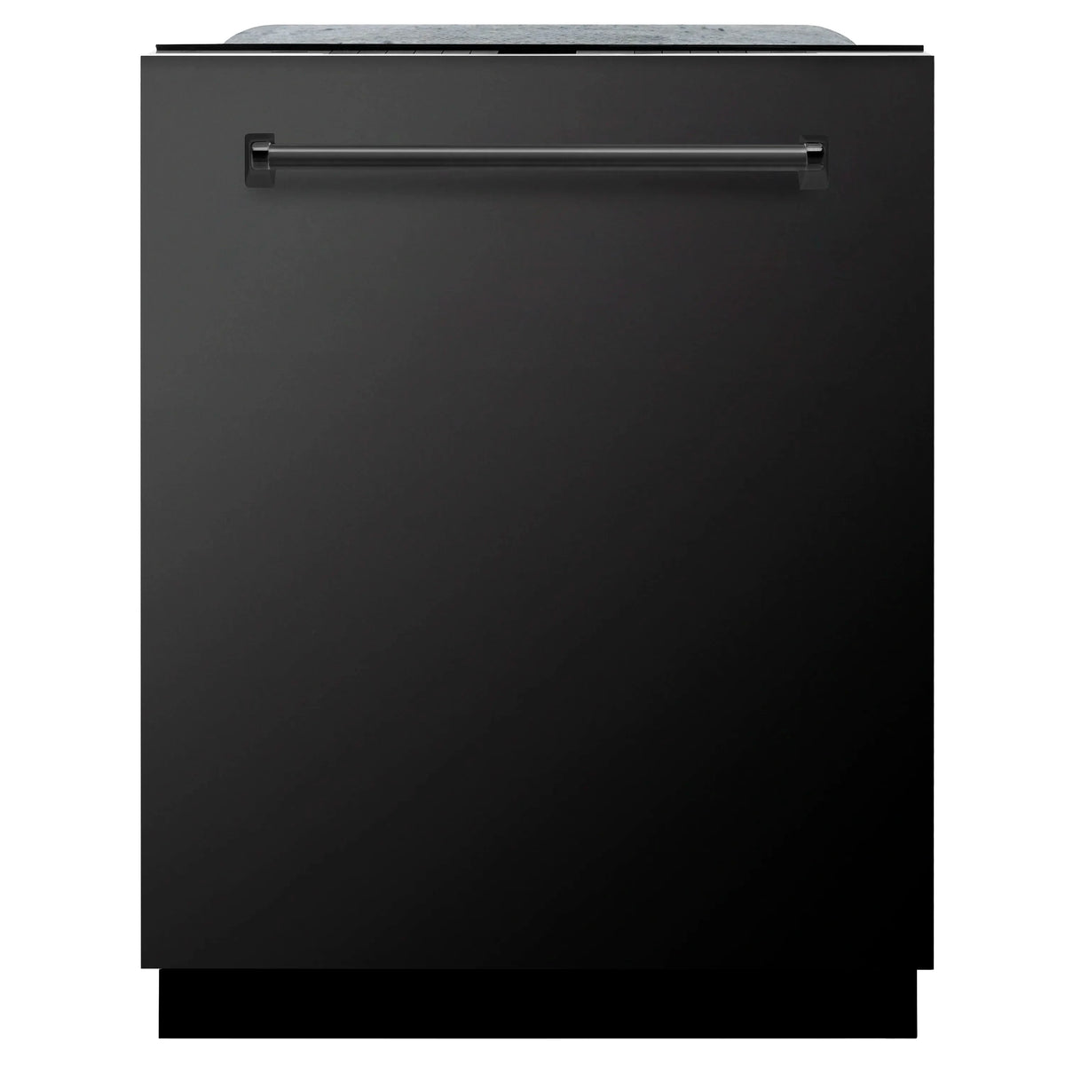 ZLINE 4-Piece Appliance Package - 30-Inch Classic Gas Range, Refrigerator with Water Dispenser, Dishwasher, and 24-Inch Microwave Drawer in Black Stainless Steel