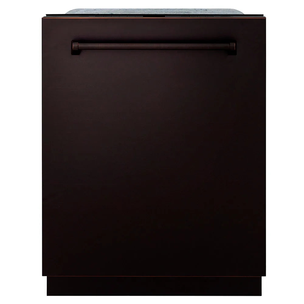 ZLINE 24-Inch Monument Series 3rd Rack Top Touch Control Dishwasher in Oil Rubbed Bronze with Stainless Steel Tub, 44dBa