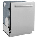 ZLINE 24-Inch Monument Series 3rd Rack Top Touch Control Dishwasher in Satin Stainless Steel with Stainless Steel Tub, 45dBa (DWMT-SN-24)