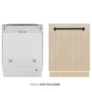 ZLINE Autograph Edition 24-Inch Monument Series 3rd Rack Top Touch Control Tall Tub Dishwasher in Custom Panel Ready with Matte Black Handle (DWMTZ-24-MB)