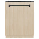 ZLINE Autograph Edition 24-Inch Monument Series 3rd Rack Top Touch Control Tall Tub Dishwasher in Custom Panel Ready with Matte Black Handle (DWMTZ-24-MB)