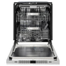 ZLINE Autograph Edition 24-Inch 3rd Rack Top Touch Control  Dishwasher in Stainless Steel with Champagne Bronze Handle, 45 dBa (DWMTZ-304-24-CB)