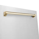 ZLINE Autograph Edition 24-Inch 3rd Rack Top Touch Control  Dishwasher in Stainless Steel with Gold Handle, 45 dBa (DWMTZ-304-24-G)