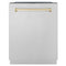 ZLINE Autograph Edition 24-Inch 3rd Rack Top Touch Control  Dishwasher in Stainless Steel with Gold Handle, 45 dBa (DWMTZ-304-24-G)