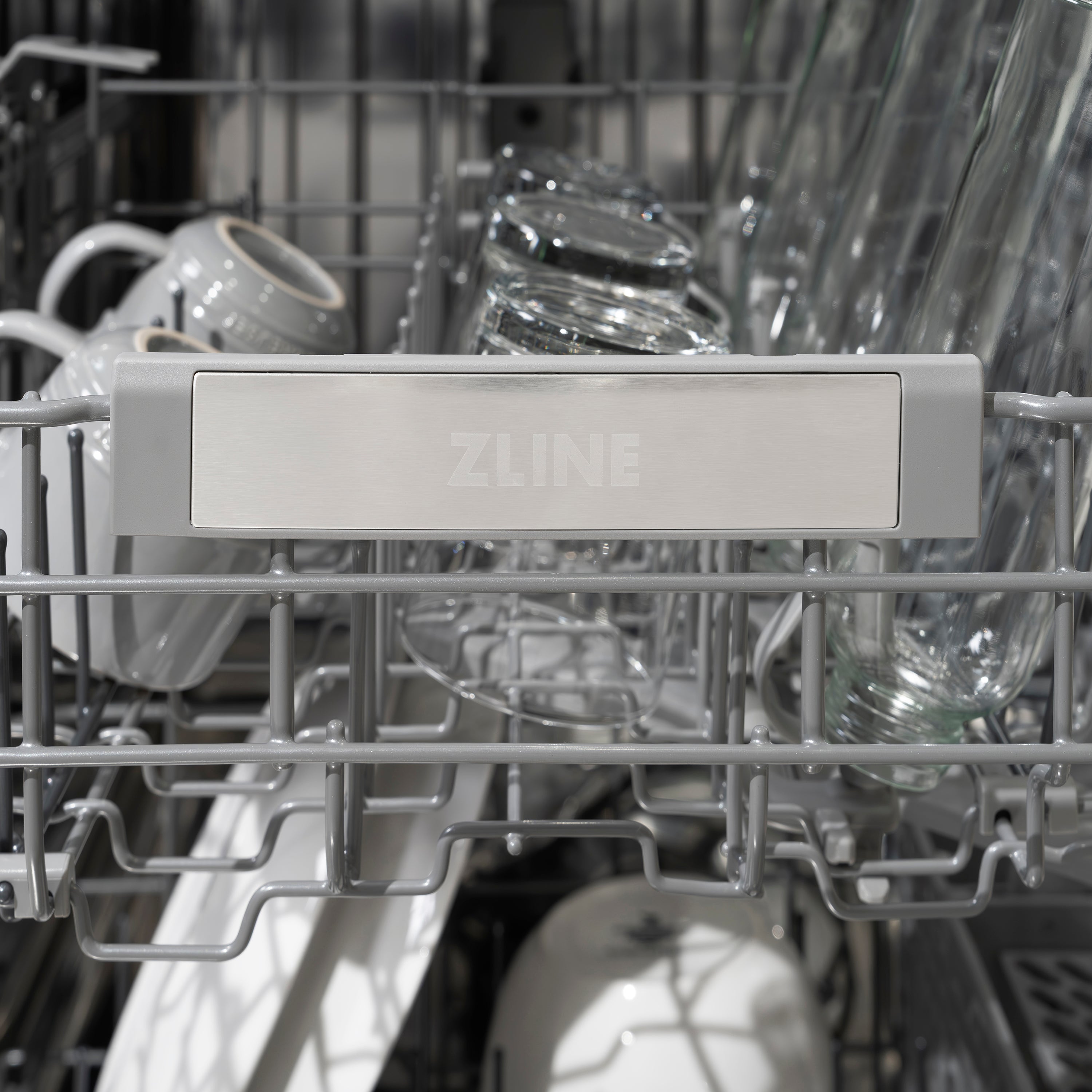 Third dishwasher rack with a front control panel marked ZLINE