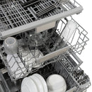 ZLINE Autograph Edition 24-Inch 3rd Rack Top Touch Control  Dishwasher in Black Stainless Steel with Champagne Bronze Handle, 45 dBa (DWMTZ-BS-24-CB)