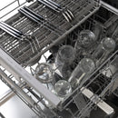 ZLINE Autograph Edition 24-Inch 3rd Rack Top Touch Control  Dishwasher in Black Stainless Steel with Champagne Bronze Handle, 45 dBa (DWMTZ-BS-24-CB)