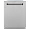 ZLINE Autograph Edition 24-Inch 3rd Rack Top Control Tall Tub Dishwasher in Satin Stainless Steel with Matte Black Handle, 45 dBa (DWMTZ-SN-24-MB)