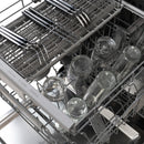 ZLINE Autograph Edition 24-Inch 3rd Rack Top Control Tall Tub Dishwasher in White Matte with Matte Black Handle, 45 dBa (DWMTZ-WM-24-MB)