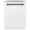 ZLINE Autograph Edition 24-Inch 3rd Rack Top Control Tall Tub Dishwasher in White Matte with Matte Black Handle, 45 dBa (DWMTZ-WM-24-MB)