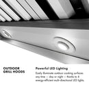 ZLINE 48-Inch Island Mount Outdoor Grill Hood in Stainless Steel (GOi2-48)