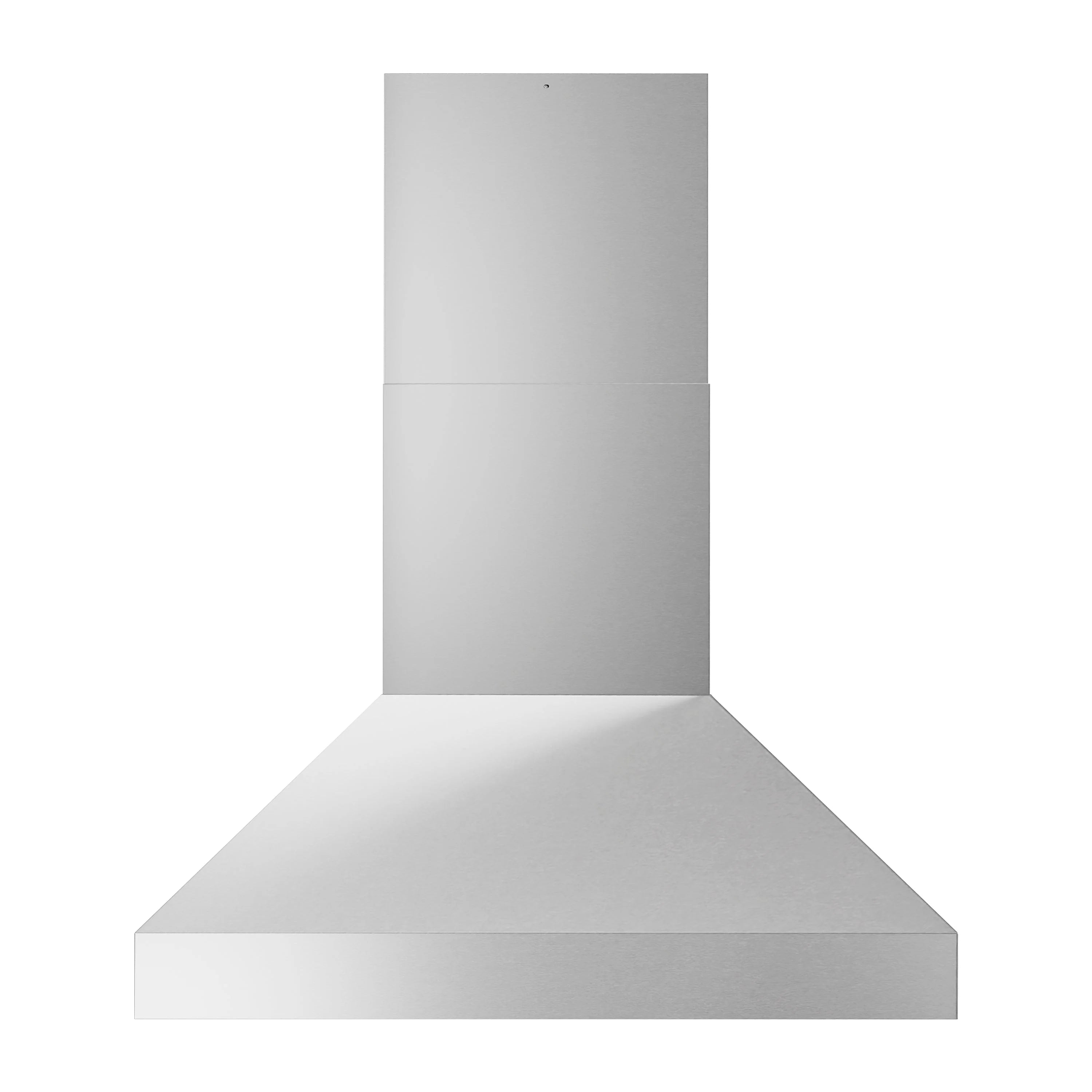 Stainless outdoor grill hood chimney and canopy with smooth metal finish