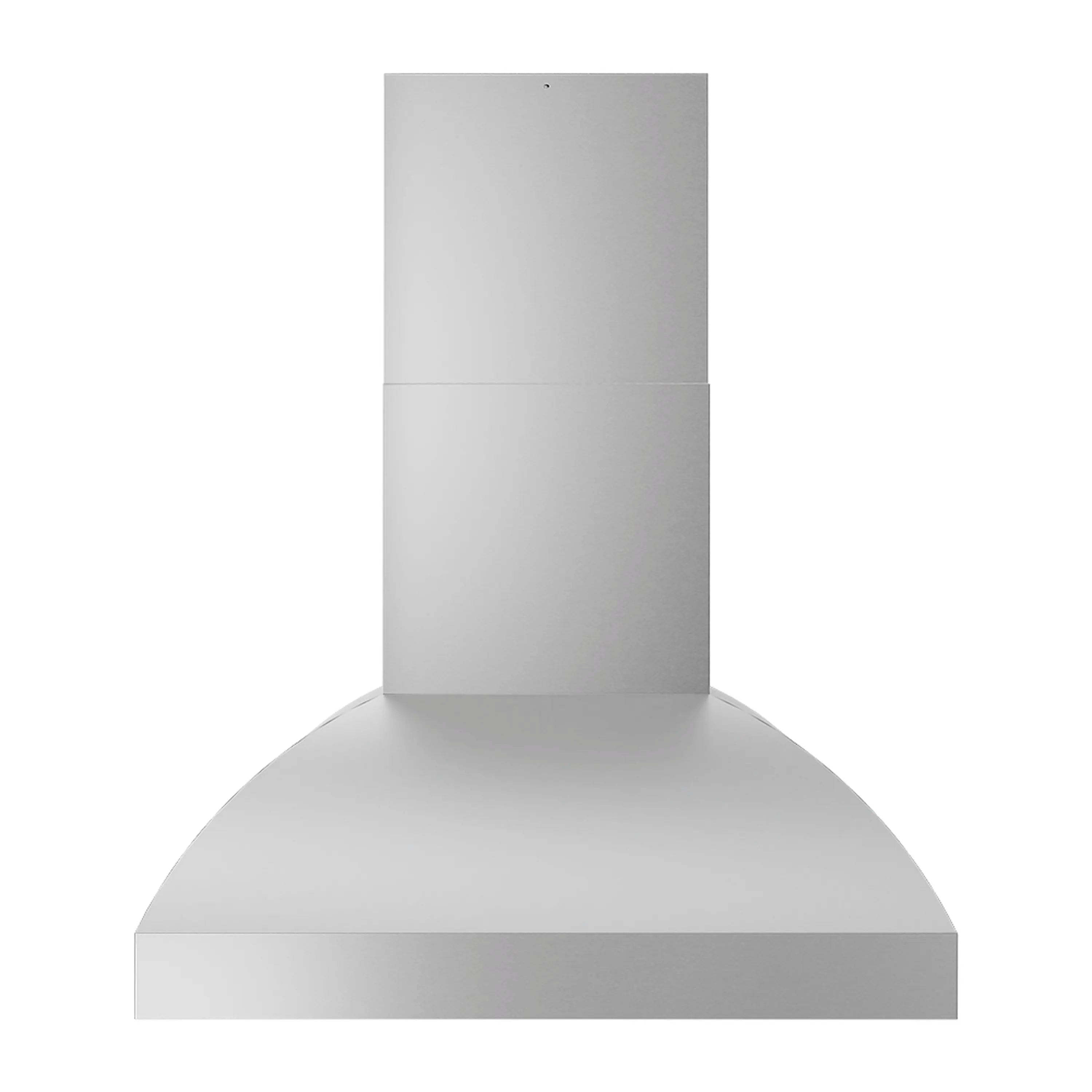 Stainless steel outdoor grill hood chimney and curved canopy