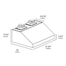ZLINE 42-Inch 2000 CFM Under Cabinet Outdoor Grill Hood (GOU1-42)