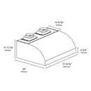 ZLINE 72-Inch Under Cabinet Outdoor Grill Hood (GOU2-72)