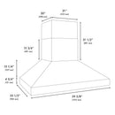 ZLINE 60-Inch 2000 CFM Wall Mount Outdoor Grill Hood (GOW1-60)