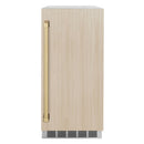 ZLINE Autograph Edition 15-Inch Touchstone Clear Cube Ice Maker with Drain Pump and Panel Ready Door with Champagne Bronze Handle (ICCDPZ-15-CB)