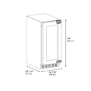 ZLINE Autograph Edition 15-Inch Touchstone Clear Cube Ice Maker with Drain Pump and Panel Ready Door with Matte Black Handle (ICCDPZ-15-MB)