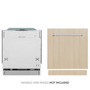 ZLINE 24-Inch Top Control Dishwasher in Custom Panel Ready with Stainless Steel Tub (DW7713-24)