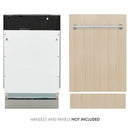 ZLINE 18-Inch Tallac Series 3rd Rack Top Control Dishwasher in Custom Panel Ready with Stainless Steel Tub, 51dBa (DWV-18)