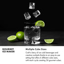 ZLINE Autograph Edition 15-Inch Touchstone Gourmet Ice Maker with Drain Pump in Stainless Steel and Matte Black Handle (IGMDZ-ST-15-MB)