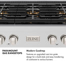ZLINE 30-Inch Paramount Gas Rangetop with 4 Burner DuoPro™ Cooktop in Black Stainless Steel (PSRTB-30)