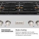 ZLINE Autograph Edition 30-Inch Paramount Gas Rangetop with 4 Burner DuoPro™ Cooktop in Stainless Steel and Champagne Bronze Accents (PSRTZ-30-CB)
