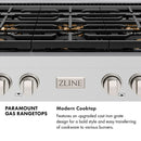 ZLINE Autograph Edition 48-Inch Paramount Gas Rangetop with 8 Burner DuoPro™ Cooktop in Stainless Steel and Champagne Bronze Accents (PSRTZ-48-CB)