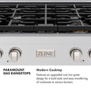 ZLINE Autograph Edition 48-Inch Paramount Gas Rangetop with 8 Burner DuoPro™ Cooktop in Stainless Steel and Champagne Bronze Accents (PSRTZ-48-CB)