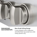 ZLINE Autograph Edition 48-Inch Paramount Gas Rangetop with 8 Burner DuoPro™ Cooktop in Black Stainless Steel and Champagne Bronze Accents (PSRTBZ-48-CB)