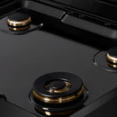 ZLINE Paramount 30-Inch Gas Rangetop with 4 Brass Burners and Porcelain Cooktop in Black Stainless Steel (SRTB-BR-30)