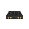 ZLINE Autograph Edition 30-Inch Paramount Gas Rangetop with 4 Burner DuoPro™ Cooktop in Black Stainless Steel and Champagne Bronze Accents (PSRTBZ-30-CB)