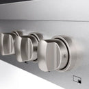 ZLINE Paramount 36-Inch Gas Rangetop with 6 Brass Burners and Porcelain Cooktop in Satin Stainless Steel (SRTS-BR-36)