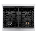 ZLINE Paramount 30-Inch Gas Rangetop with 4 Burners and Porcelain Cooktop in Satin Stainless Steel (SRTS-30)