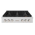 ZLINE Paramount 36-Inch Gas Rangetop with 6 Burners and Porcelain Cooktop in Satin Stainless Steel (SRTS-36)