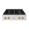 ZLINE Autograph Edition 30-Inch Paramount Gas Rangetop with 4 Burners and Porcelain Cooktop in DuraSnow Stainless Steel with Polished Gold Accents (SRTSZ-30-G)