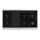 ZLINE Autograph Edition 48-Inch Paramount Gas Rangetop with 8 Burners and Porcelain Cooktop in Satin Stainless Steel with Matte Black Accents (SRTSZ-48-MB)