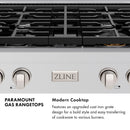 ZLINE Paramount 30-Inch Gas Rangetop with 4 Burners and Porcelain Cooktop in Stainless Steel (SRT30)