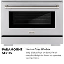 ZLINE Autograph Edition 30-Inch 4.2 cu. ft. Paramount Dual Fuel Range with 4 Burner DuoPro™ Cooktop and Electric Convection Oven in Satin Stainless Steel with White Matte Door and Matte Black Accents (PSDRSZ-WM-30-MB)