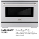 ZLINE Autograph Edition 30 in. 4.2 cu. ft. Paramount Gas Range with 4 Burner DuoPro™ Cooktop and Convection Gas Oven in Black Stainless Steel and Polished Gold Accents (PSGRBZ-30-G)
