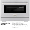 ZLINE 30-Inch 4.2 cu. ft. Paramount Gas Range with 4 Burner DuoPro™ Cooktop and Convection Gas Oven in Satin Stainless Steel with Black Matte Door (PSGRS-BLM-30)