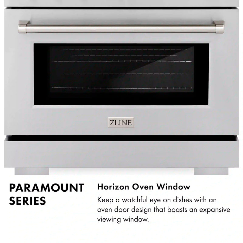 ZLINE Autograph 36-Inch Paramount Dual Fuel Range in Stainless Steel with Gold Helix Handle (SDRZ-36-KG)